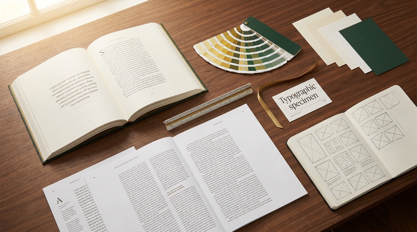 Our publishing studio workspace, knolled